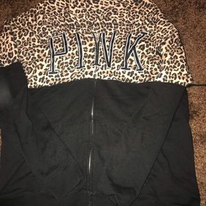 PINK! zip up hoodie.